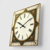 Art Deco Vierkante Klok (Hoek)