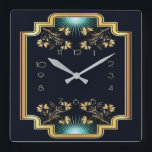 Art Deco Vierkante Klok<br><div class="desc">Geweldig klokontwerp. Je zult het leuk vinden als anderen. U kunt dit ontwerp vrij gebruiken voor andere producten die u wilt of om jouw tekst aan te passen en toe te voegen. Volg me voor meer. Met vriendelijke groet. Een leuke dag.</div>