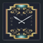 Art Deco Vierkante Klok<br><div class="desc">Geweldig klokontwerp. Je zult het leuk vinden als anderen. U kunt dit ontwerp vrij gebruiken voor andere producten die u wilt of om jouw tekst aan te passen en toe te voegen. Volg me voor meer. Met vriendelijke groet. Een leuke dag.</div>