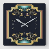 Art Deco Vierkante Klok (Voorkant)