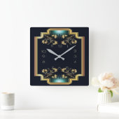 Art Deco Vierkante Klok (Huis)