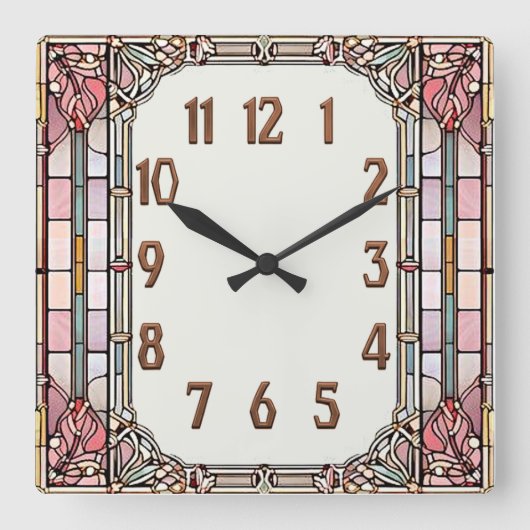 Art Deco Vierkante Klok (Voorkant)