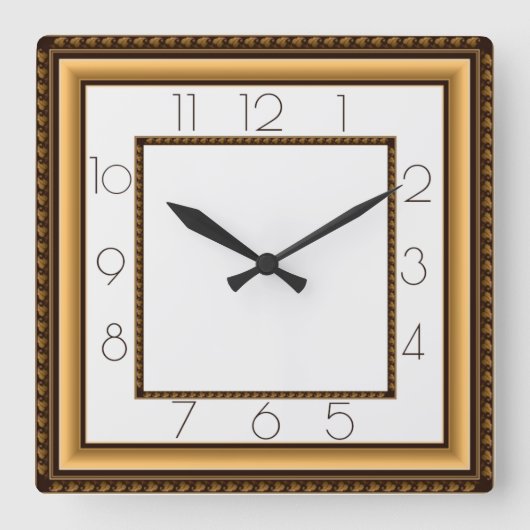 Art Deco Vierkante Klok (Voorkant)