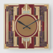 Art Deco Vierkante Klok (Voorkant)