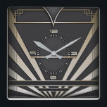 Art Deco Vierkante Klok<br><div class="desc">Geweldig klokontwerp. Je zult het leuk vinden als anderen. U kunt dit ontwerp vrij gebruiken voor andere producten die u wilt of om jouw tekst aan te passen en toe te voegen. Volg me voor meer. Met vriendelijke groet. Een leuke dag.</div>
