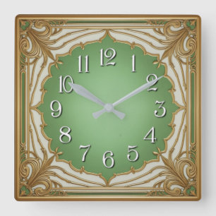 Art Deco Vierkante Klok