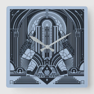 Art Deco Vierkante Klok