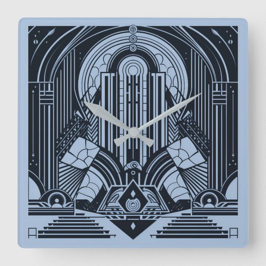 Art Deco Vierkante Klok (Voorkant)