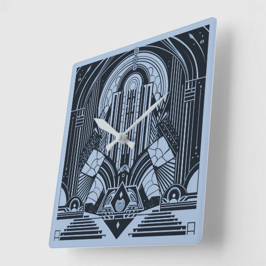 Art Deco Vierkante Klok (Hoek)