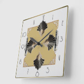 Art Deco Vierkante Klok (Hoek)