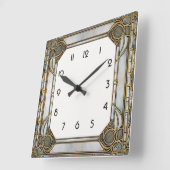 Art Deco Vierkante Klok (Hoek)