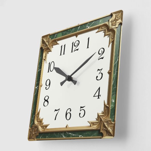 Art Deco Vierkante Klok (Hoek)