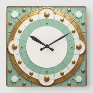 Art Deco Vierkante Klok