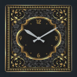 Art Deco Vierkante Klok<br><div class="desc">Geweldig klokontwerp. Je zult het leuk vinden als anderen. U kunt dit ontwerp vrij gebruiken voor andere producten die u wilt of om jouw tekst aan te passen en toe te voegen. Volg me voor meer. Met vriendelijke groet. Een leuke dag.</div>