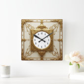 Art Deco Vierkante Klok (Huis)