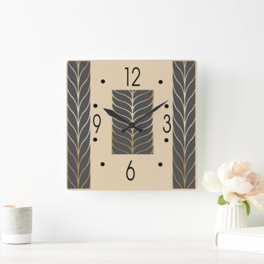 Art Deco Vierkante Klok (Huis)