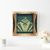 Art Deco Vierkante Klok (Huis)