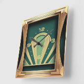 Art Deco Vierkante Klok (Hoek)