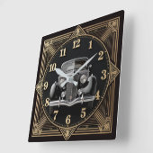 Art Deco Vierkante Klok (Hoek)