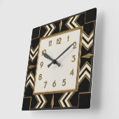 Art Deco Vierkante Klok (Hoek)
