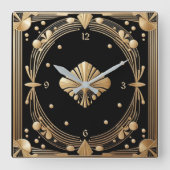 Art Deco Vierkante Klok (Voorkant)