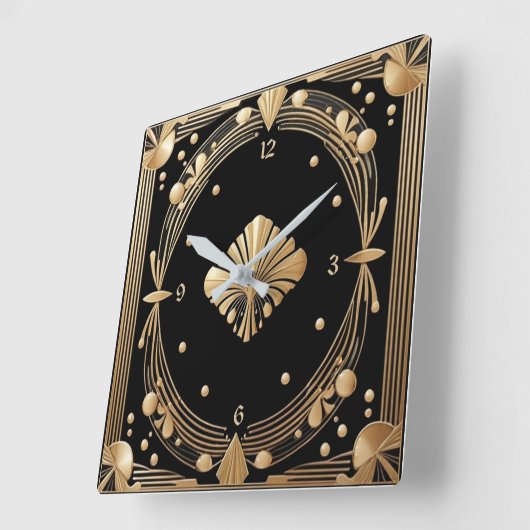 Art Deco Vierkante Klok (Hoek)