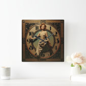 Art Deco Vierkante Klok (Huis)