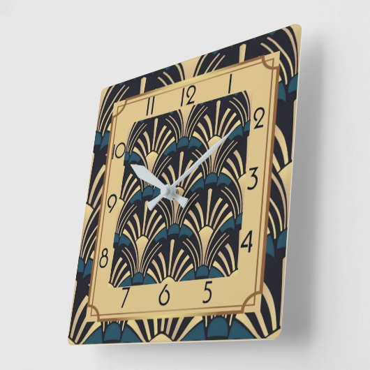 Art Deco Vierkante Klok (Hoek)