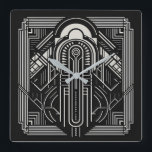Art Deco Vierkante Klok<br><div class="desc">Bekijk mijn winkel voor meer gepatenteerde objecten.</div>