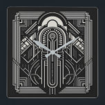 Art Deco Vierkante Klok<br><div class="desc">Bekijk mijn winkel voor meer gepatenteerde objecten.</div>