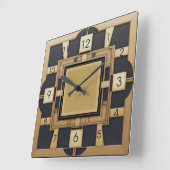 Art Deco Vierkante Klok (Hoek)