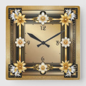 Art Deco Vierkante Klok (Voorkant)