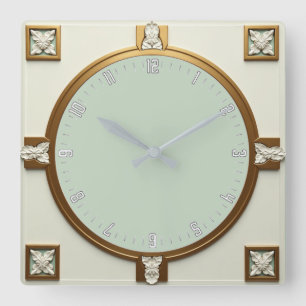 Art Deco Vierkante Klok