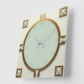 Art Deco Vierkante Klok (Hoek)