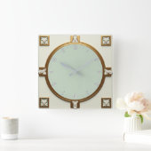 Art Deco Vierkante Klok (Huis)