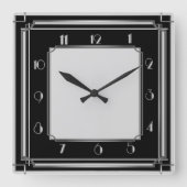 Art Deco Vierkante Klok (Voorkant)