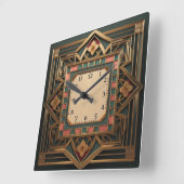 Art Deco Vierkante Klok (Hoek)