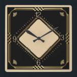 Art Deco Vierkante Klok<br><div class="desc">Geweldig klokontwerp. Je zult het leuk vinden als anderen. U kunt dit ontwerp vrij gebruiken voor andere producten die u wilt of om jouw tekst aan te passen en toe te voegen. Volg me voor meer. Met vriendelijke groet. Een leuke dag.</div>