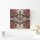 Art Deco Vierkante Klok (Huis)