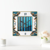Art Deco Vierkante Klok (Huis)