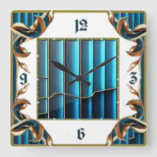 Art Deco Vierkante Klok