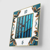 Art Deco Vierkante Klok (Hoek)
