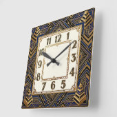 Art Deco Vierkante Klok (Hoek)
