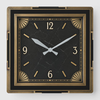 Art Deco Vierkante Klok