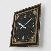 Art Deco Vierkante Klok (Hoek)