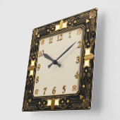 Art Deco Vierkante Klok (Hoek)