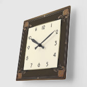 Art Deco Vierkante Klok (Hoek)