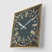 Art Deco Vierkante Klok (Hoek)
