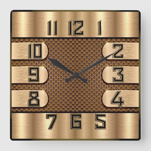 Art Deco Vierkante Klok (Voorkant)