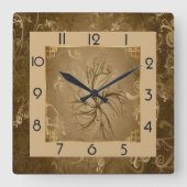 Art Deco Vierkante Klok (Voorkant)